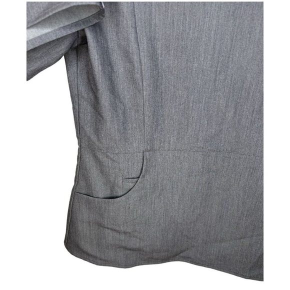 Figs Gray V-Neck Scrub Top - Picture 3 of 5